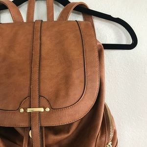 Faux Leather Backpack